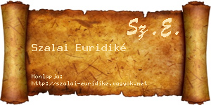 Szalai Euridiké névjegykártya